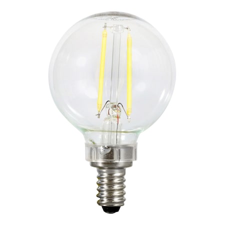 Ledvance/ Sylvania LED Natural TruWave G16.5, 5.5W, Dimmable, 90CRI, 500 Lumen, 5000K, 15000 Life, Candelabra, Clear LED5.5G16.5CDIM950CL13YTL