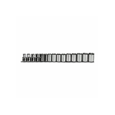 Proto Torqueplus, Metric Socket Set, 15-Pc, 1/2 in, 6-point 577-54205