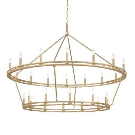 Troy Lighting Sutton 28 Light Chandelier 61 In. Champagne Leaf F6245-CPL