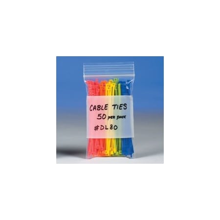 Bubblefast 1000-10 x 13'' - 4 Mil White Block Reclosable Poly Bags, 1000PK BFPB4012