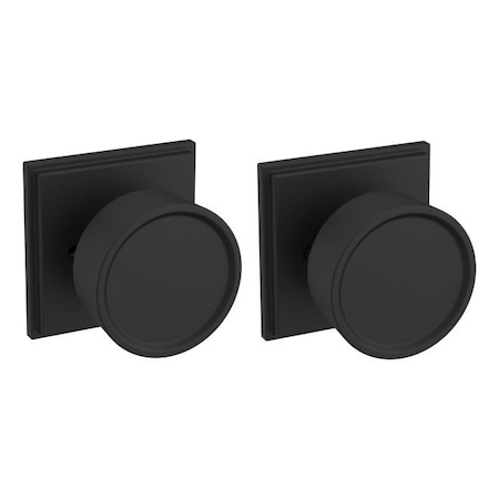 Baldwin Residential Door Knobs Privacy Reversible Satin Black K008190PRIV