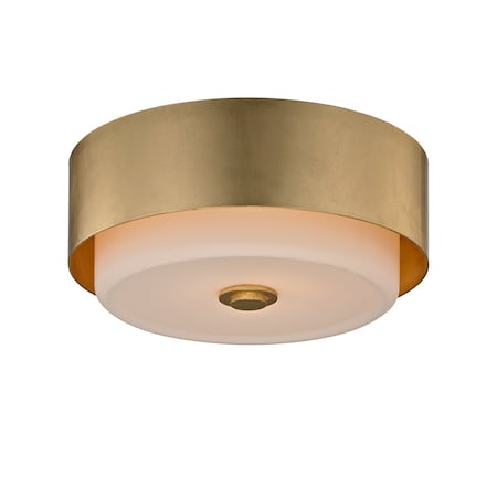 Troy Lighting Allure 2 Light Flush Mount 13 In. Gold Leaf, round C5661-GL