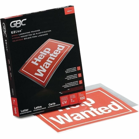 Gbc Fusion EZUse Laminating Pouches - Sheet Size Supported: Letter - Laminating Pouch/Sheet Size:, 100PK 3200717