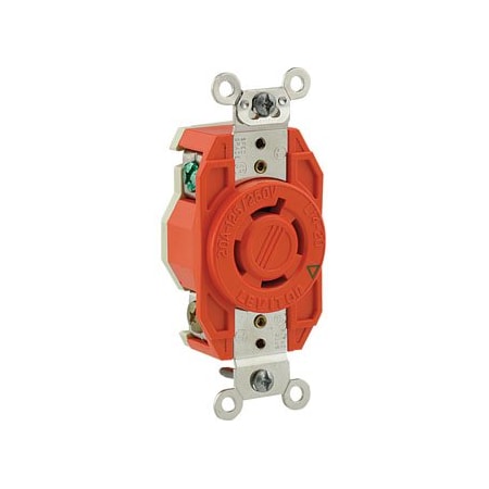 Leviton Industrial Grade Receptacle 20 Amp, 125/250 Volt 2410-IG