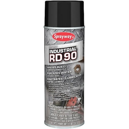 Sprayway General Purpose Lubricant, 16 oz, Aerosol Spray Can, Petroleum Distillates Base, Amber SW090