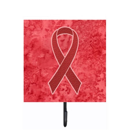 Carolines Treasures 4.25 W x 7 H In. Red Ribbon for Aids Awareness Leash or Key Holder AN1213SH4