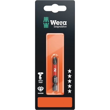 Wera 851/4 IMP DC SB Impaktor bits, PH 3 x 50 mm 5073957001