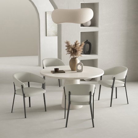 Manhattan Comfort Belle Dining Chair in Oatmeal, 4PK 4-DC099-OT