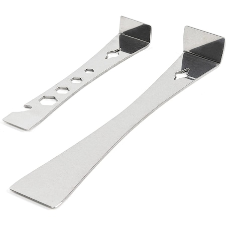 Neiko Pry Bar Set, 2 Pc Stainless Steel Flat Bar Crowbar, Hex Wrench, 6-0.5 in Mini Crow Bar & 9-0.5 in 00250A