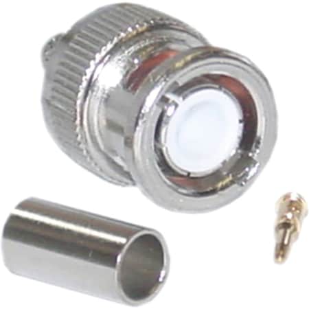 Cable Wholesale RG58 Solid Core BNC Male Crimp Connector, 3PK 31X1-05500