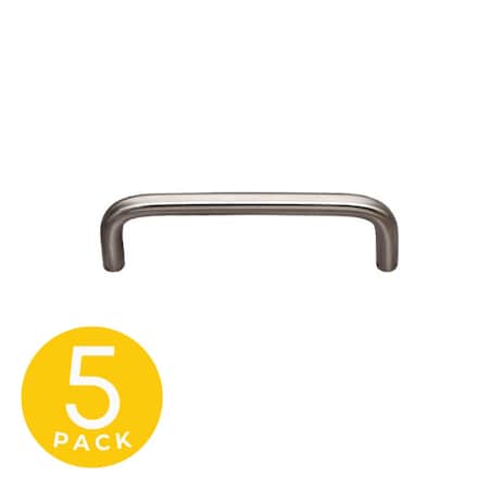 Sapphire Wire Style 5 in. (128 mm) CTC Modern Satin Nickel Cabinet Hardware Handle/Pull, 5PK SP-5110-ADA-SC-5