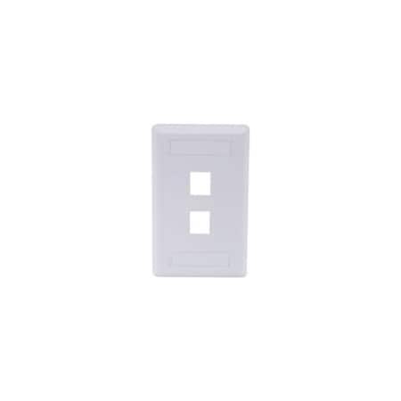 Hubbell Premise Wiring Hubbell IFP12W 2 Socket Faceplate - 2 x Socket(s) - 1-gang - White IFP12W