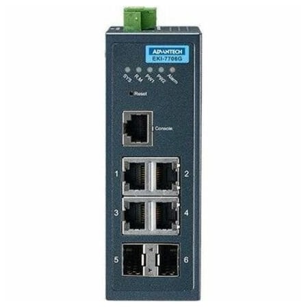 Advantech 4Ge + 2Sfp Managed Ethernet Switch Wide Temp EKI-7706G-2FI-AE