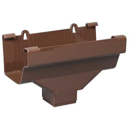 Euramax Amerimax Gutter Drop Outlet, Vinyl, Brown M1506