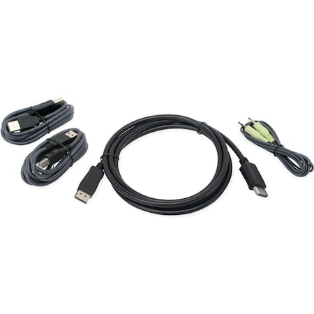 Iogear 6 Ft. DisplayPort, USB KVM Cable Kit with Audio (TAA) G2L902UTAA3
