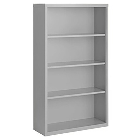 Steel Cabinets Usa Bookcase 52 in H, 36 in W, Gray, 4 Shelves BCA-365213-G