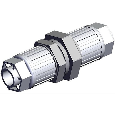 Smc High Purity Tube Fitting, Union, PFA LQ3P4A