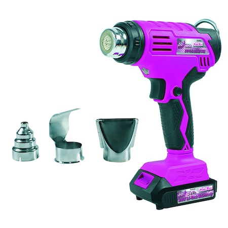 The Original Pink Box 20V Lithium-Ion Cordless Heat Gun with 2Ah Battery, Pink PB20VHG_2Ah_CHRGR