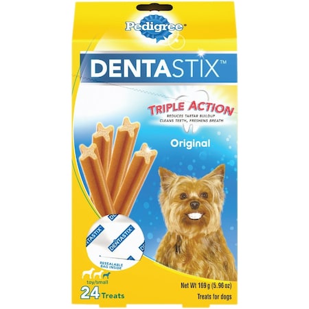 Pedigree Dentastix Toy Dog Original Flavor Dental Dog Treat, 24PK 797001