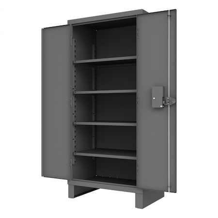 Durham Mfg Access Control Cabinet, 4 Shelves, Gray HDCPL-243678-4S-95