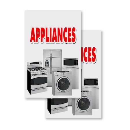 Signmission Appliances, Vinyl Decals Only 24 Inch x 36 Inch, Vinyl Decal, 2PK DSB-2436-2PACK-Appliances
