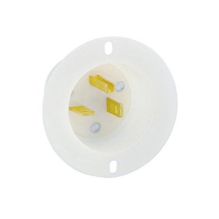 Leviton Industrial Grade Flanged Inlet 20 Amp, 125 Volt 15378-C