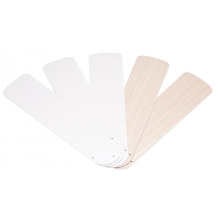 Brilliantbulb 5 Count 52 in. White & Bleached Oak Reversible Fan Bl, 5PK BR83879