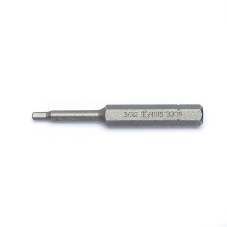 Genius Tools 1/4in Hex Shank, 3/32in Hex-Screwdriver Bit 56mmL 3306