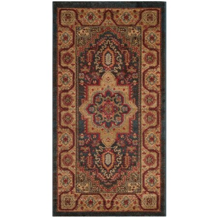 Safavieh Mahal Power Loomed Small Rectangle Area RugNavy & Natural 3 x 5 ft. MAH656E-3