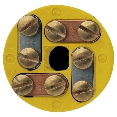 Omega ROUND TERMINAL BLOCK, WHITE CH62-U