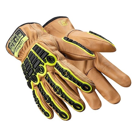 Hexarmor Safety Gloves, Brown Cuff, PR 5073IMP-XXXL (12)