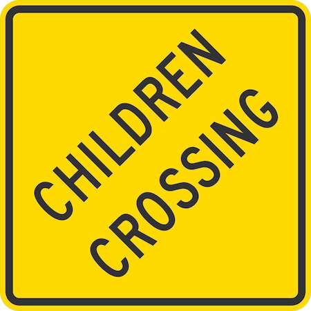 Lyle Children Crossing, 36x36, Engineer Grade, Yellow G-16075-EG_36x36