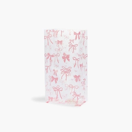 Nashville Wraps Pink Bows Cello Bags, 4x2.5x9.5, 100PK C2BPBOW