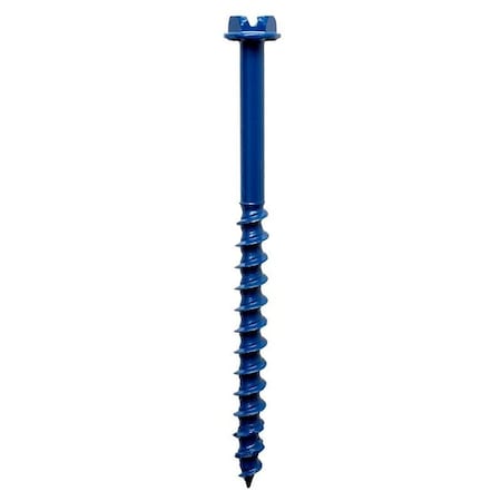 Simpson Strong-Tie Titen Turbo Screw Anchor, 3/16 in Dia, 2-3/4 in L, Carbon Steel, Ceramic-Coated/Zinc TNT18234HC8
