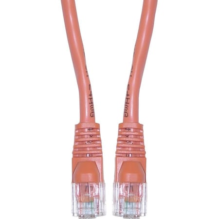 Cable Wholesale Cat5e Orange Copper Ethernet Patch Cable, Snagless/Molded Boot, POE Compliant, 5 foot 10X6-03105