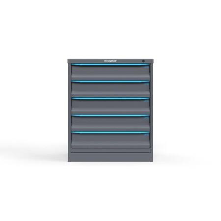 Strong Hold 5 drawer cabinet - (5x 5ft) - Blue accents - Keyed Alike S3036-PPAAS-0502FS