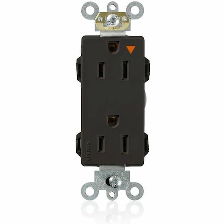 Leviton Industrial Grade Decora Receptacle, 15 Amp, 125 Volt M1626-IGE