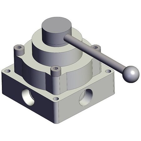 Smc Hand Valve, Closed, VH, Three-Position VH600-N10