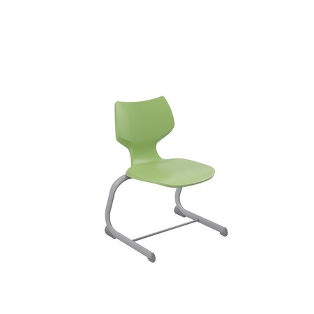 Flavors 14" Cantilever Chair, Platinum Frame, Nylon Glide, Apple 11877