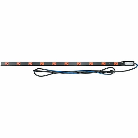 Middle Atlantic Power Strip, 10 Outlet(s) 5-15P, 9 ft. PDT-1015C-NS