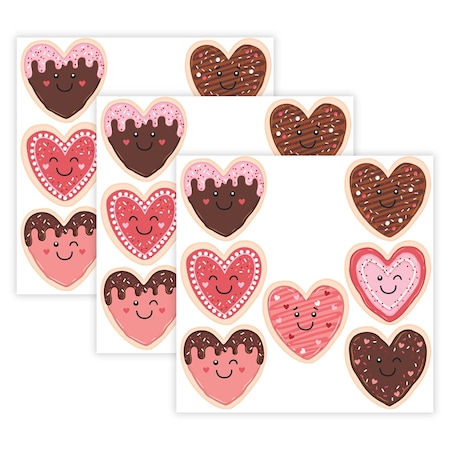 Teacher Created Resources Frosted Heart Cookies Accents, 30-Piece Set, 3PK 6951