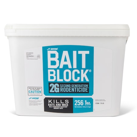 Jt Eaton Rodenticide, Blocks, Bromadiolone, 17.3 lb. 716-B