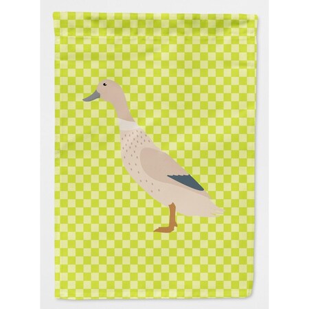 Carolines Treasures West Harlequin Duck Green Garden Flag Size BB7684GF