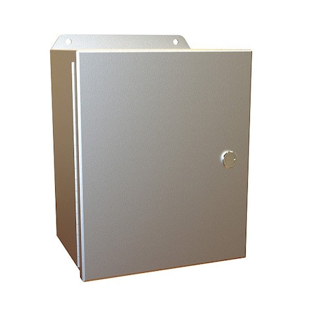 Hammond Latches Electrical Enclosure, 10 in H, 6 in D, 8 in W, 12, 13, 3R, 4, 4X, Aluminum EJ1086AL