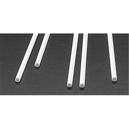 Plastruct 0.12 x 10 in. Round Rod Styrene, White, 10PK PLS90861