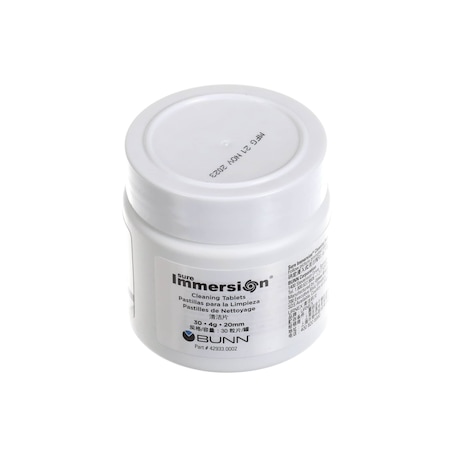 Bunn TABLET, CLEANING 1 JAR SURE IMMERSION 42933.0002
