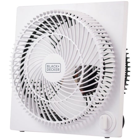 Black & Decker Portable 9'' Box Fan, 3 Speed Settings & Self Standing BFB09W