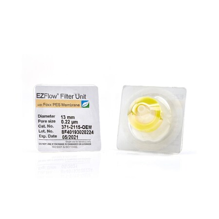 Foxx Life Sciences EZFlow Syringe Filter, 0.45um PES, 13mm, Sterile, 100PK 371-3115-OEM