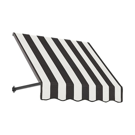 Awntech Awning, Aluminum Frame, Black, White, 44" H CR32-3KW