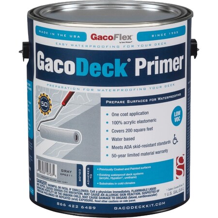 Gaco GacoDeck 100% Acrylic Elastomeric Exterior Primer Gray 1 Gal. DP6211